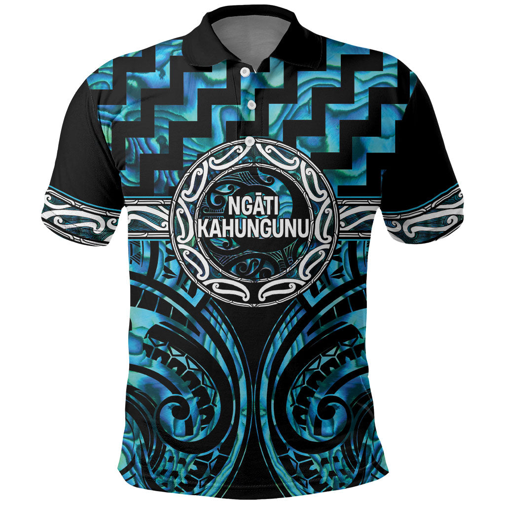 Aotearoa Ngati Kahungunu Personalised Polo Shirt Maori Iwi Poutama Puhoro Tattoo