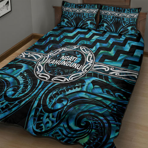 Aotearoa Ngati Kahungunu Quilt Bed Set Maori Iwi Poutama Puhoro Tattoo