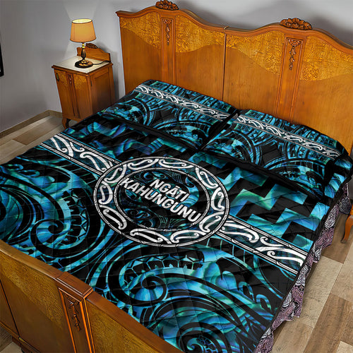 Aotearoa Ngati Kahungunu Quilt Bed Set Maori Iwi Poutama Puhoro Tattoo