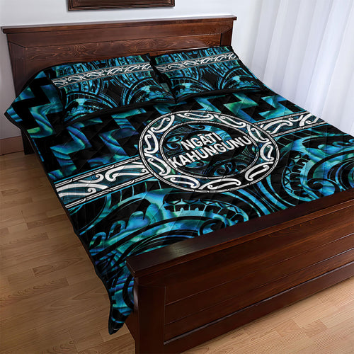 Aotearoa Ngati Kahungunu Quilt Bed Set Maori Iwi Poutama Puhoro Tattoo