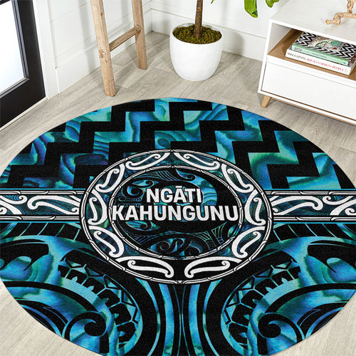 Aotearoa Ngati Kahungunu Round Carpet Maori Iwi Poutama Puhoro Tattoo