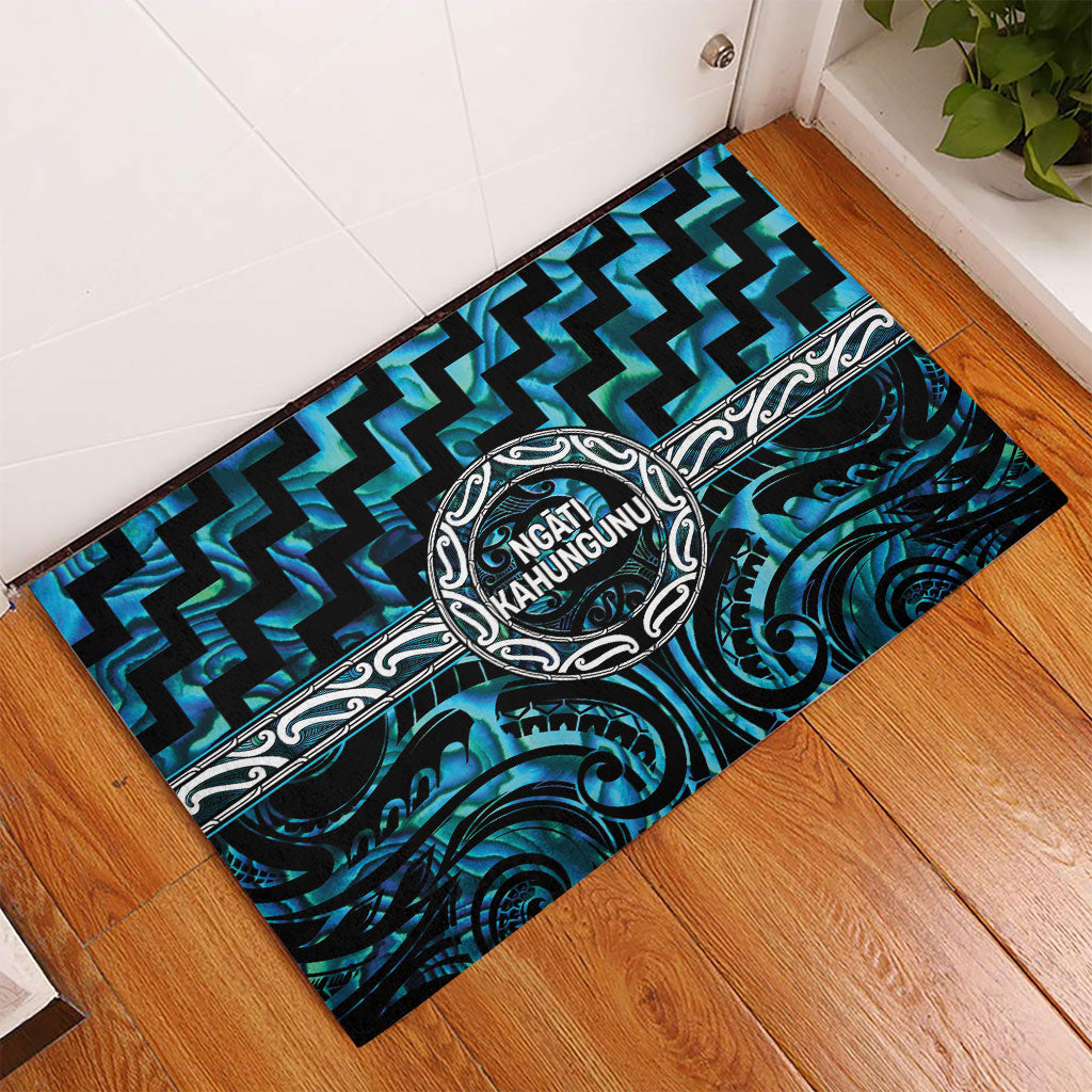 Aotearoa Ngati Kahungunu Rubber Doormat Maori Iwi Poutama Puhoro Tattoo