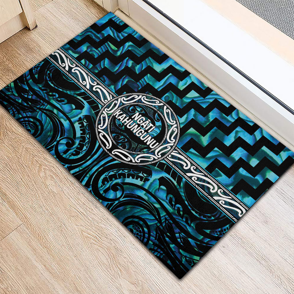 Aotearoa Ngati Kahungunu Rubber Doormat Maori Iwi Poutama Puhoro Tattoo