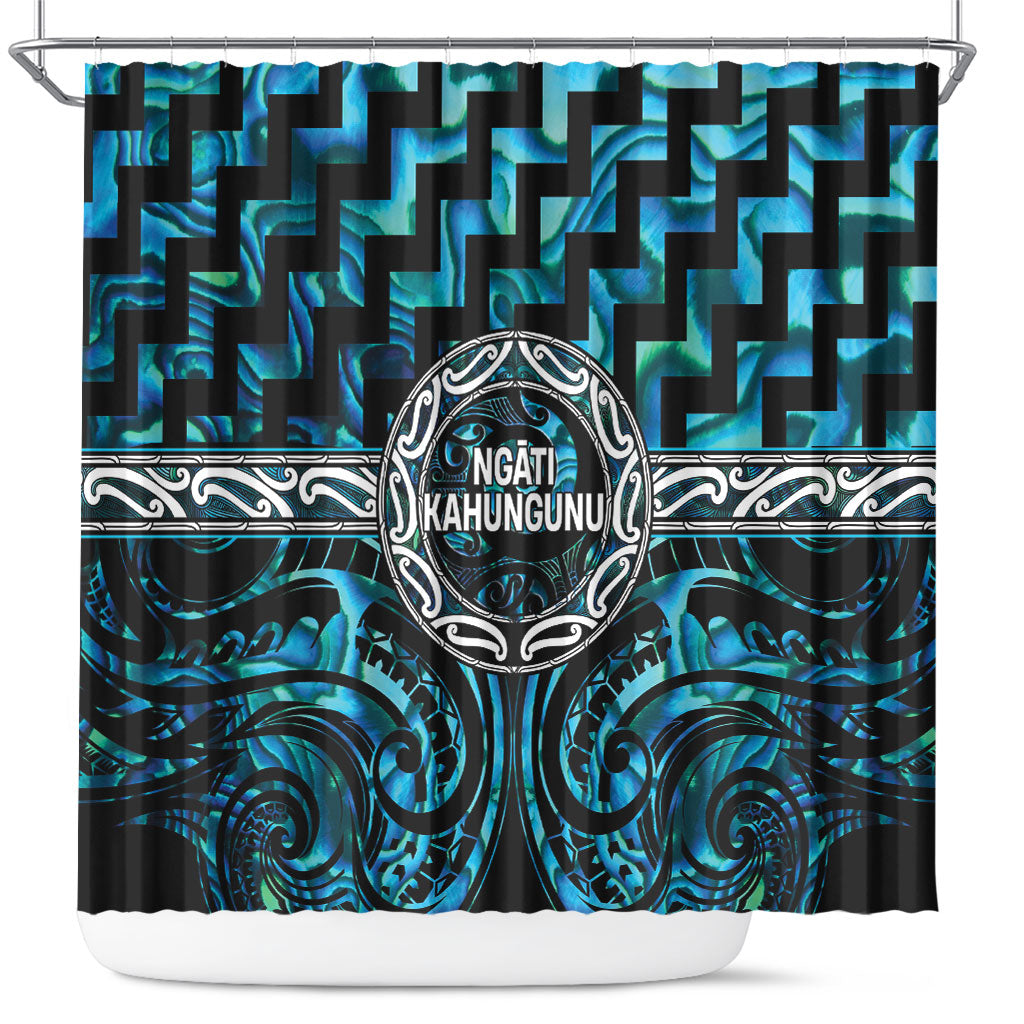 Aotearoa Ngati Kahungunu Shower Curtain Maori Iwi Poutama Puhoro Tattoo