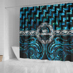 Aotearoa Ngati Kahungunu Shower Curtain Maori Iwi Poutama Puhoro Tattoo
