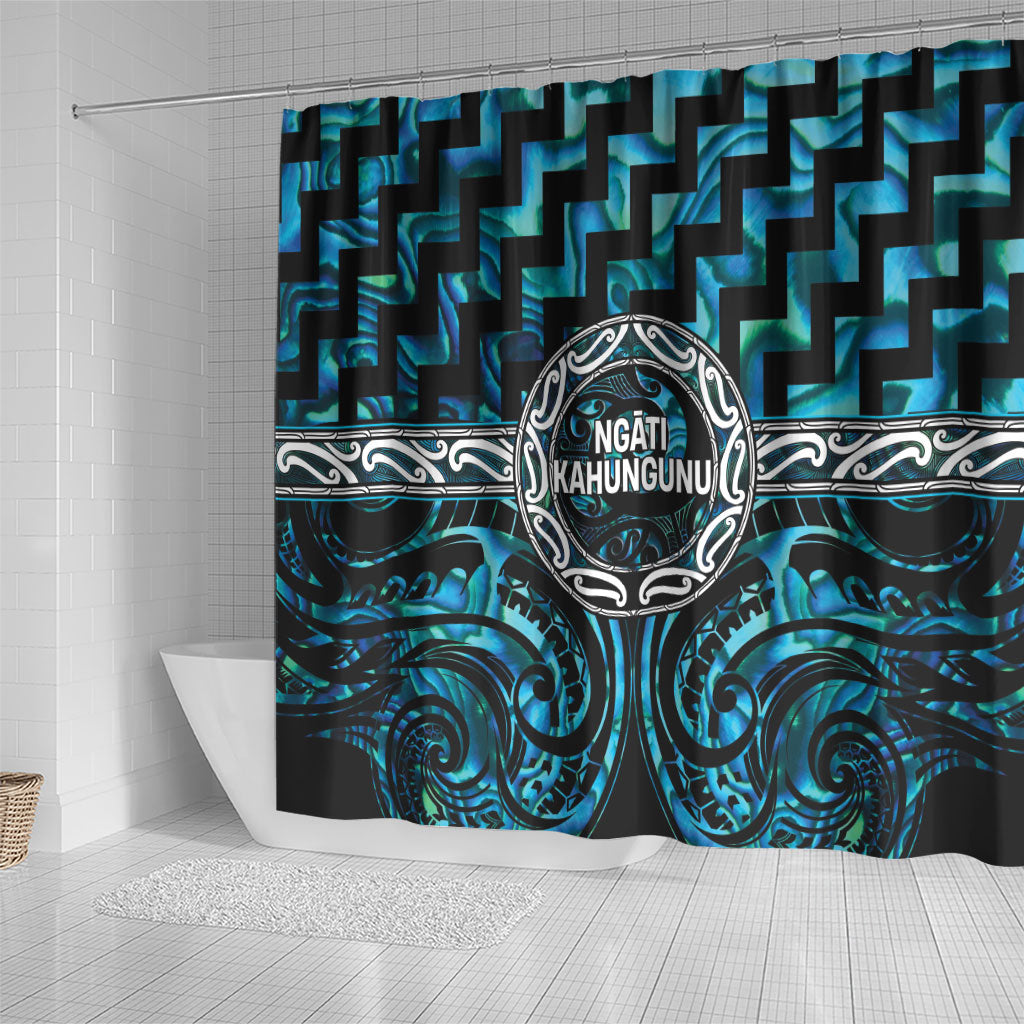 Aotearoa Ngati Kahungunu Shower Curtain Maori Iwi Poutama Puhoro Tattoo