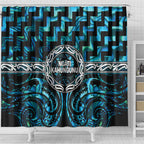 Aotearoa Ngati Kahungunu Shower Curtain Maori Iwi Poutama Puhoro Tattoo