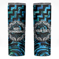 Aotearoa Ngati Kahungunu Personalised Skinny Tumbler Maori Iwi Poutama Puhoro Tattoo