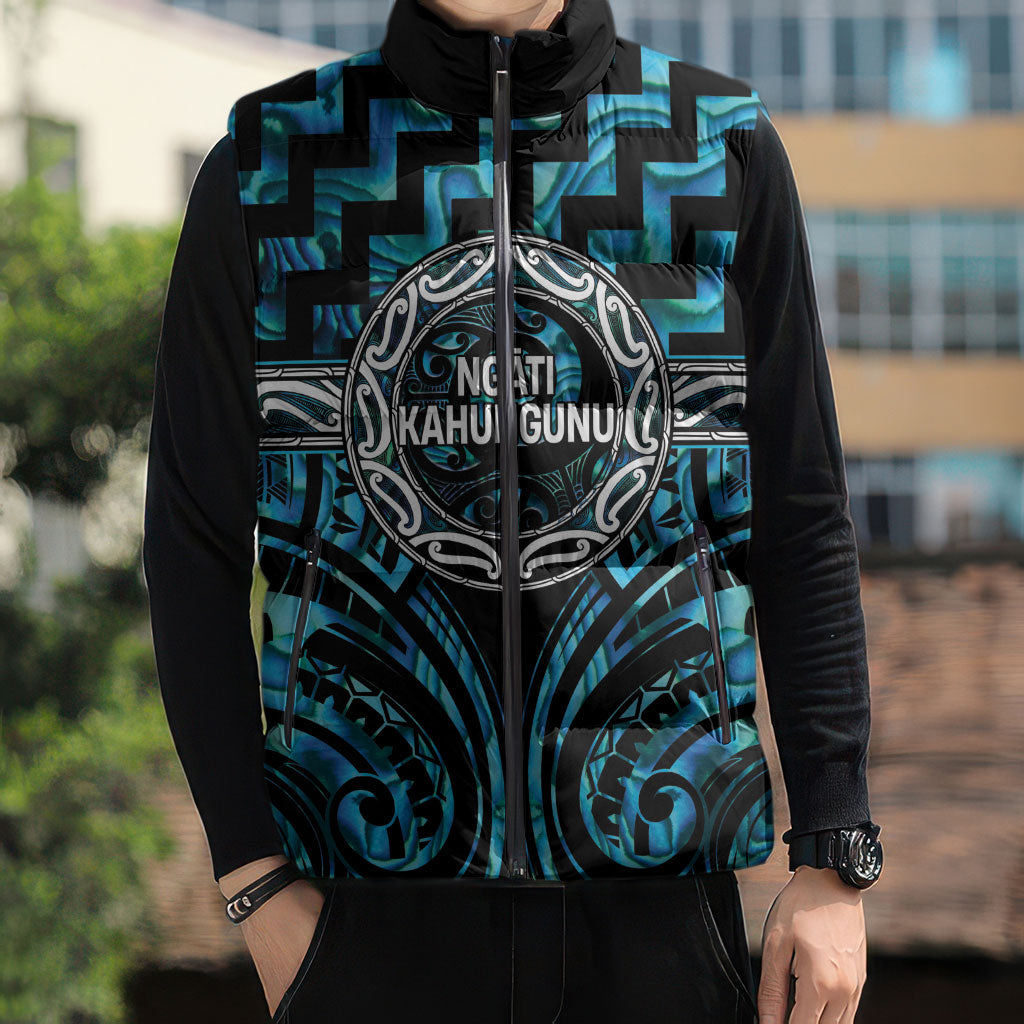 Aotearoa Ngati Kahungunu Personalised Sleeveless Puffer Jacket Maori Iwi Poutama Puhoro Tattoo
