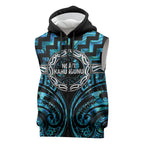 Aotearoa Ngati Kahungunu Personalised Sleeveless Zip Hoodie Maori Iwi Poutama Puhoro Tattoo