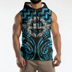 Aotearoa Ngati Kahungunu Personalised Sleeveless Zip Hoodie Maori Iwi Poutama Puhoro Tattoo