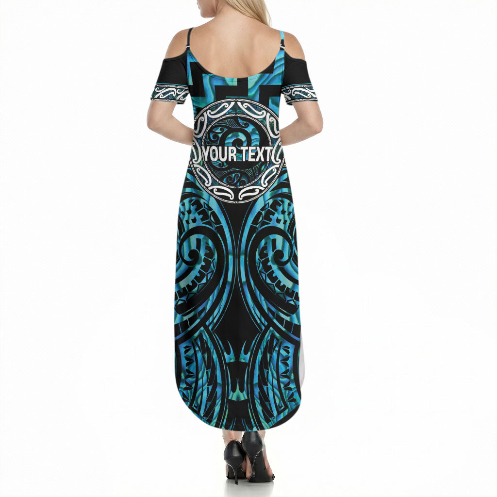 Aotearoa Ngati Kahungunu Personalised Summer Maxi Dress Maori Iwi Poutama Puhoro Tattoo