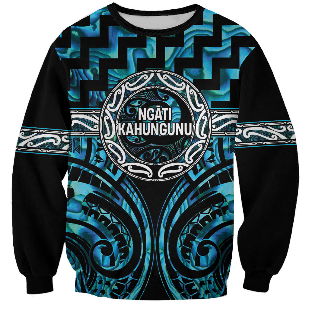 Aotearoa Ngati Kahungunu Personalised Sweatshirt Maori Iwi Poutama Puhoro Tattoo