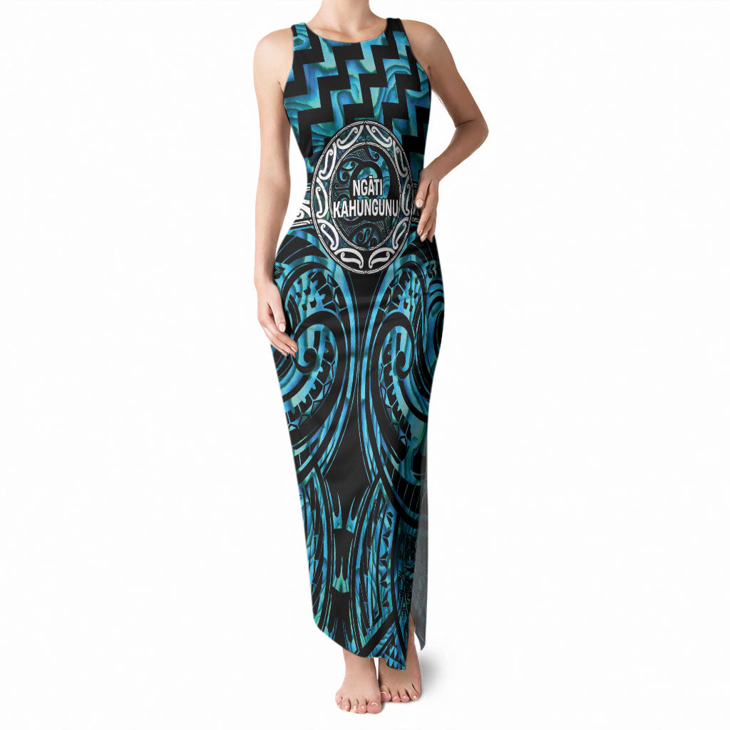 Aotearoa Ngati Kahungunu Personalised Tank Maxi Dress Maori Iwi Poutama Puhoro Tattoo