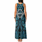 Aotearoa Ngati Kahungunu Personalised Tank Maxi Dress Maori Iwi Poutama Puhoro Tattoo