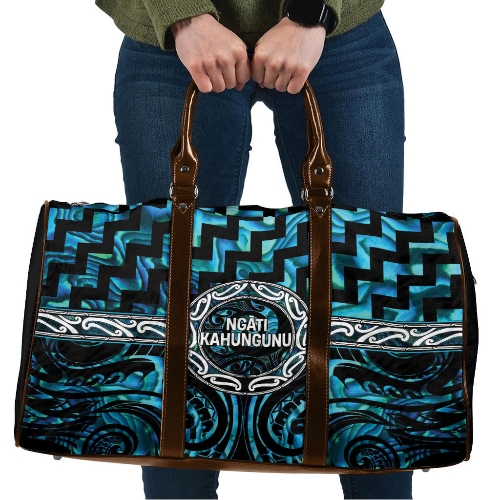 Aotearoa Ngati Kahungunu Travel Bag Maori Iwi Poutama Puhoro Tattoo