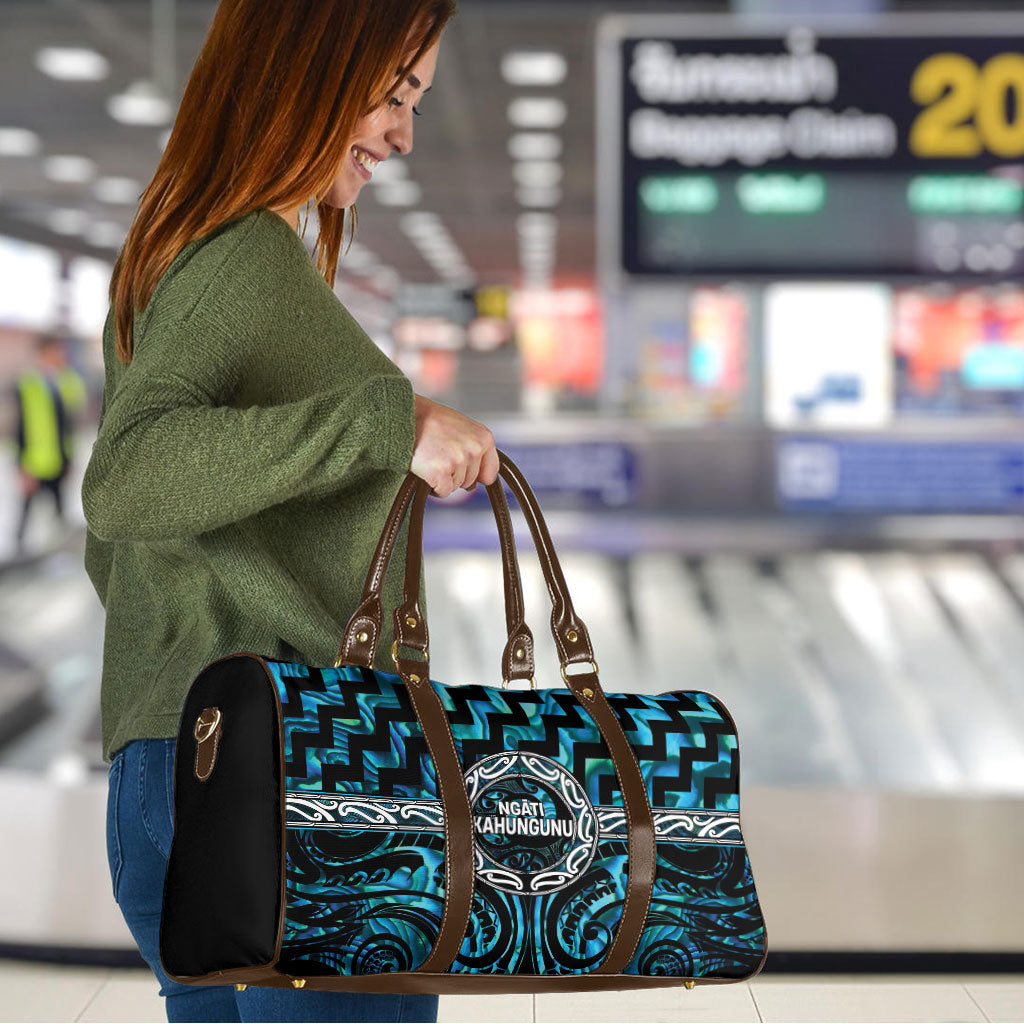 Aotearoa Ngati Kahungunu Travel Bag Maori Iwi Poutama Puhoro Tattoo