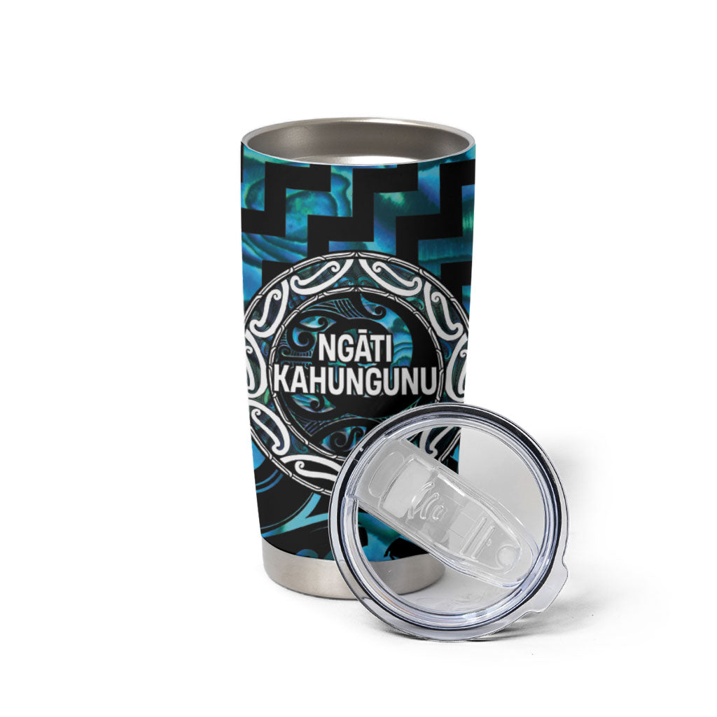 Aotearoa Ngati Kahungunu Personalised Tumbler Cup Maori Iwi Poutama Puhoro Tattoo