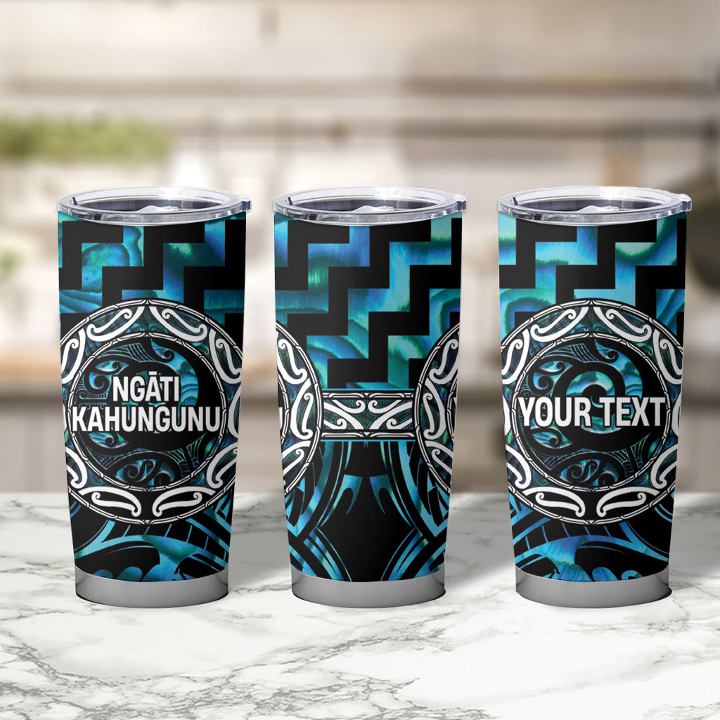 Aotearoa Ngati Kahungunu Personalised Tumbler Cup Maori Iwi Poutama Puhoro Tattoo