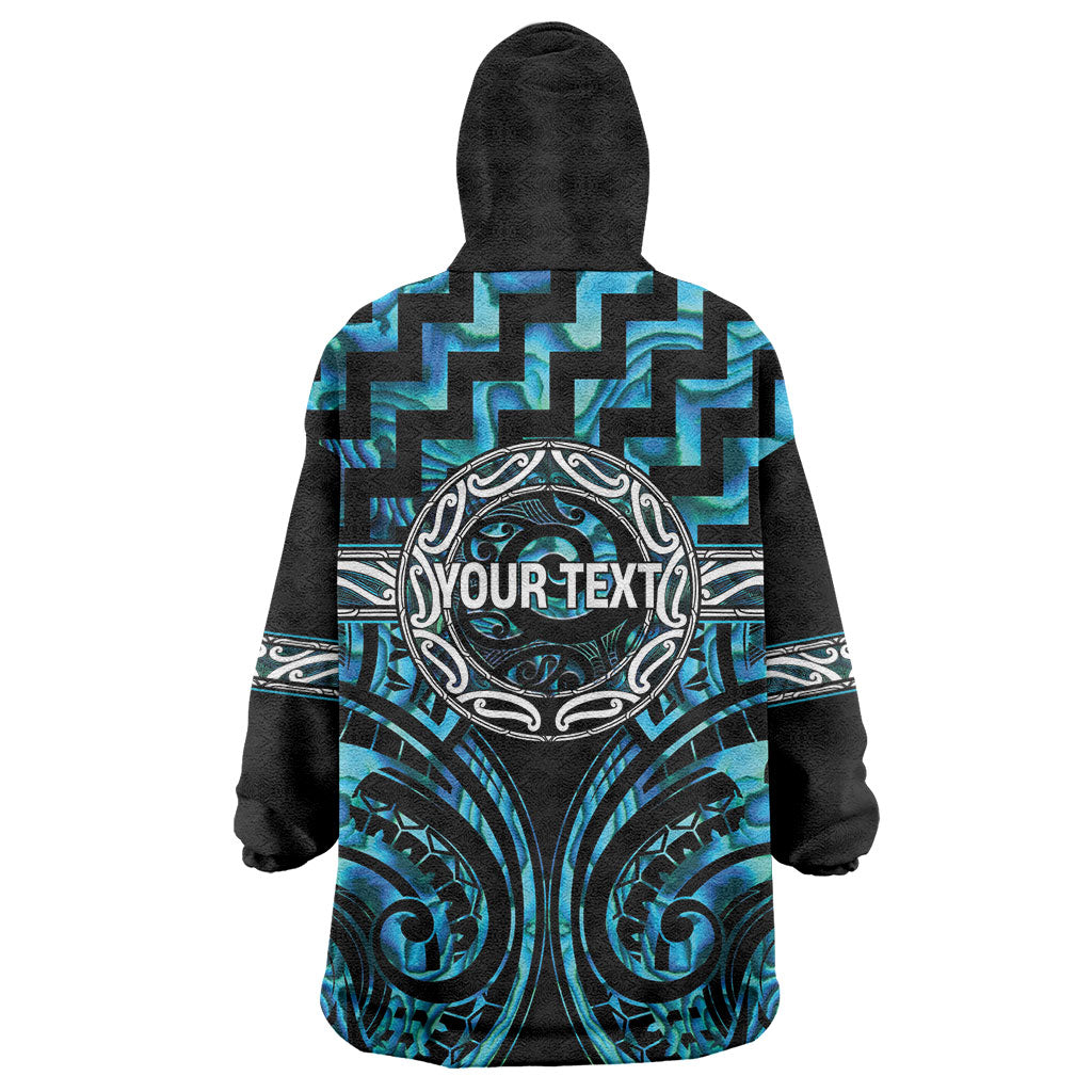 Aotearoa Ngati Kahungunu Personalised Wearable Blanket Hoodie Maori Iwi Poutama Puhoro Tattoo