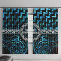 Aotearoa Ngati Kahungunu Window Curtain Maori Iwi Poutama Puhoro Tattoo