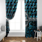 Aotearoa Ngati Kahungunu Window Curtain Maori Iwi Poutama Puhoro Tattoo