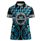 Aotearoa Ngati Kahungunu Personalised Women Polo Shirt Maori Iwi Poutama Puhoro Tattoo