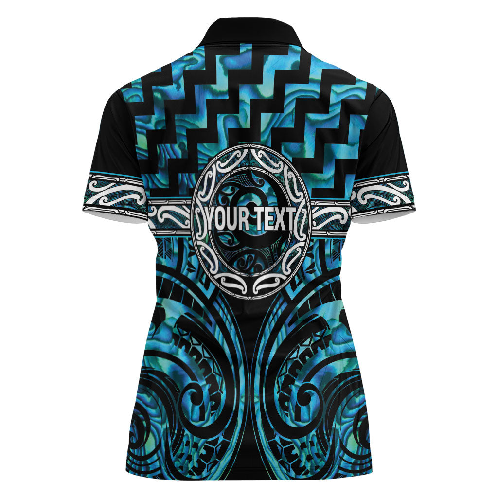 Aotearoa Ngati Kahungunu Personalised Women Polo Shirt Maori Iwi Poutama Puhoro Tattoo
