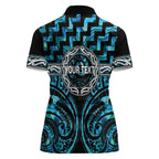 Aotearoa Ngati Kahungunu Personalised Women Polo Shirt Maori Iwi Poutama Puhoro Tattoo