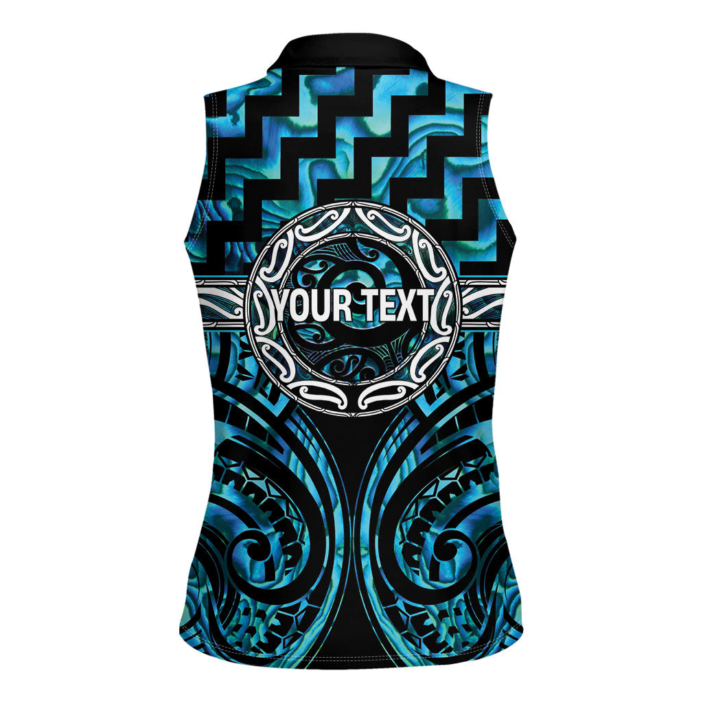 Aotearoa Ngati Kahungunu Personalised Women Sleeveless Polo Shirt Maori Iwi Poutama Puhoro Tattoo