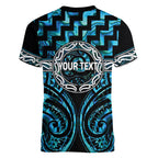 Aotearoa Ngati Kahungunu Personalised Women V-Neck T-Shirt Maori Iwi Poutama Puhoro Tattoo