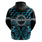 Aotearoa Ngati Kahungunu Personalised Zip Hoodie Maori Iwi Poutama Puhoro Tattoo
