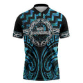 Aotearoa Ngati Kahungunu Personalised Zipper Polo Shirt Maori Iwi Poutama Puhoro Tattoo