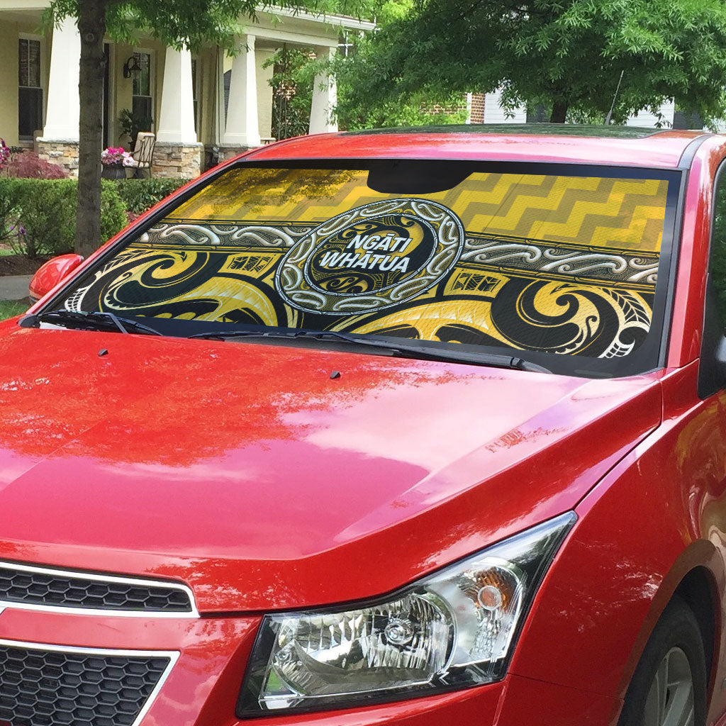 Aotearoa Ngati Whatua Auto Sun Shade Maori Iwi Poutama Puhoro Tattoo