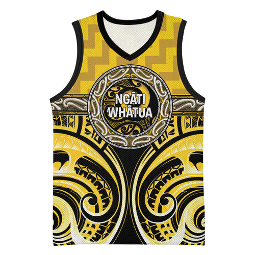 Aotearoa Ngati Whatua Personalised Basketball Jersey Maori Iwi Poutama Puhoro Tattoo