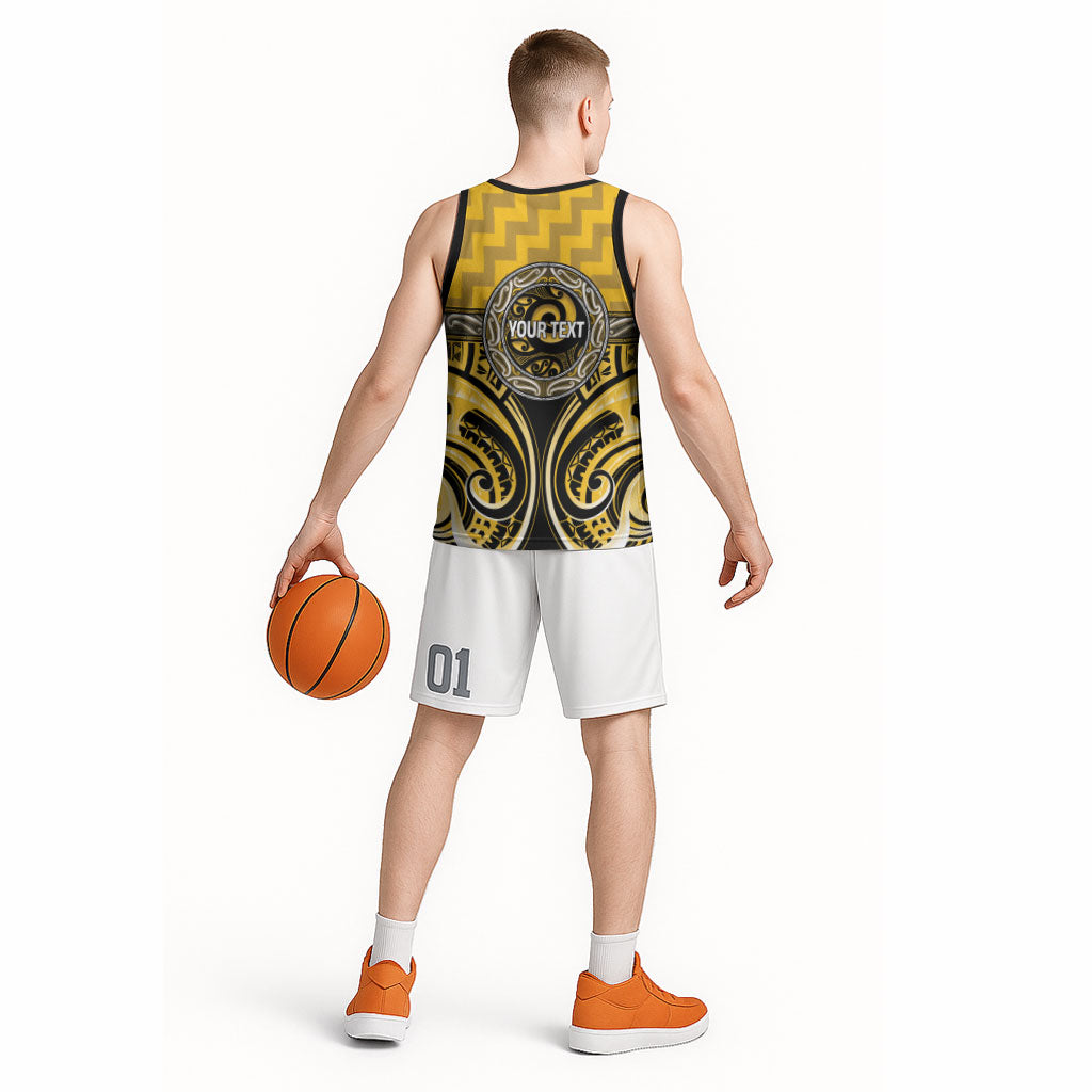 Aotearoa Ngati Whatua Personalised Basketball Jersey Maori Iwi Poutama Puhoro Tattoo