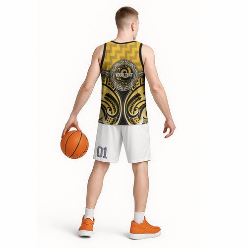 Aotearoa Ngati Whatua Personalised Basketball Jersey Maori Iwi Poutama Puhoro Tattoo