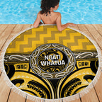 Aotearoa Ngati Whatua Beach Blanket Maori Iwi Poutama Puhoro Tattoo