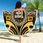 Aotearoa Ngati Whatua Beach Blanket Maori Iwi Poutama Puhoro Tattoo