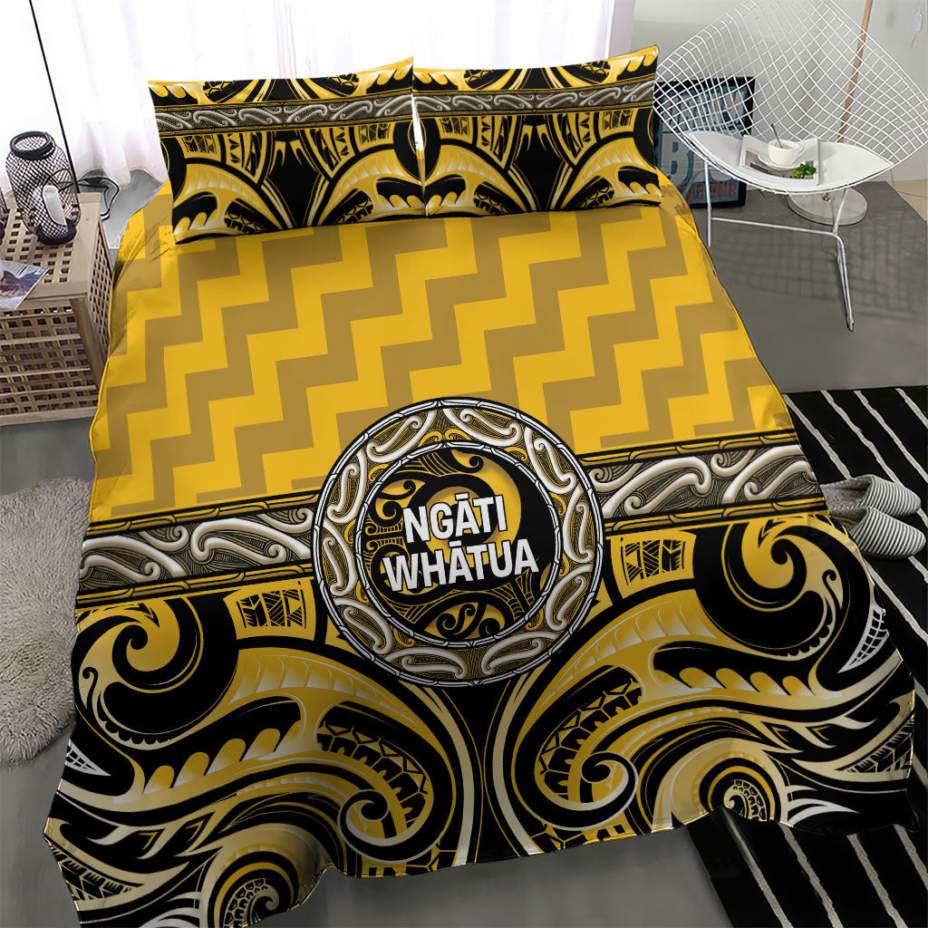 Aotearoa Ngati Whatua Bedding Set Maori Iwi Poutama Puhoro Tattoo
