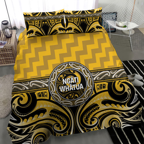 Aotearoa Ngati Whatua Bedding Set Maori Iwi Poutama Puhoro Tattoo