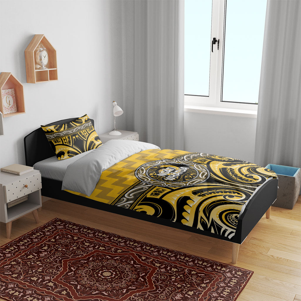 Aotearoa Ngati Whatua Bedding Set Maori Iwi Poutama Puhoro Tattoo