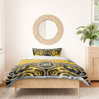 Aotearoa Ngati Whatua Bedding Set Maori Iwi Poutama Puhoro Tattoo