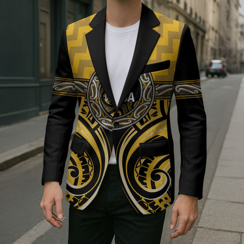 Aotearoa Ngati Whatua Personalised Blazer Maori Iwi Poutama Puhoro Tattoo