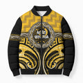 Aotearoa Ngati Whatua Personalised Bomber Puffer Jacket Maori Iwi Poutama Puhoro Tattoo