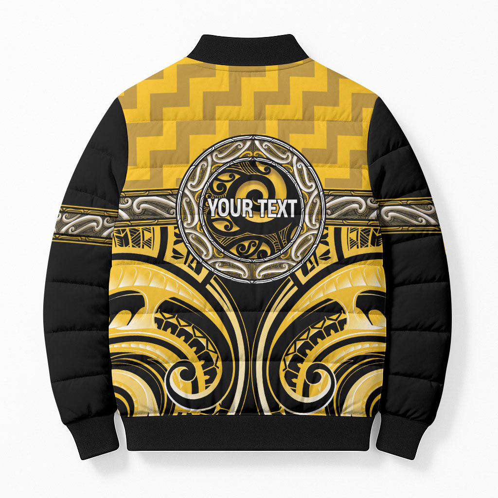 Aotearoa Ngati Whatua Personalised Bomber Puffer Jacket Maori Iwi Poutama Puhoro Tattoo