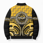 Aotearoa Ngati Whatua Personalised Bomber Puffer Jacket Maori Iwi Poutama Puhoro Tattoo