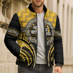 Aotearoa Ngati Whatua Personalised Bomber Puffer Jacket Maori Iwi Poutama Puhoro Tattoo