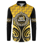 Aotearoa Ngati Whatua Personalised Button Sweatshirt Maori Iwi Poutama Puhoro Tattoo