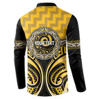 Aotearoa Ngati Whatua Personalised Button Sweatshirt Maori Iwi Poutama Puhoro Tattoo